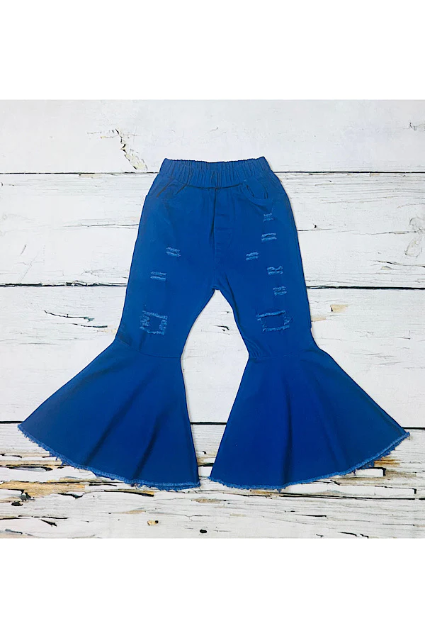 Distressed Bell Bottom Pants, Children's Boutique