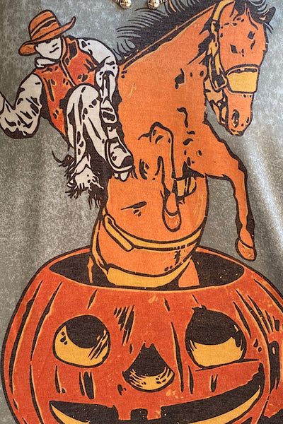 XCH13662 PUMPKIN COWBOY SHORT SLEEVE TEE