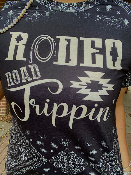 XCH14181 Rodeo Road Trippin short sleeve top