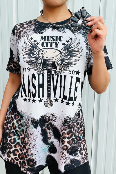 XCH14335 MUSIC CITY NASHVILLE, SHORT SLEEVE TOP